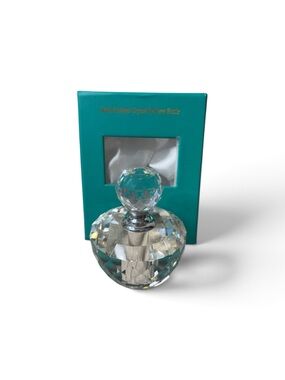 NIB Simon Designs Crystal Perfume Bottle with Teal Box